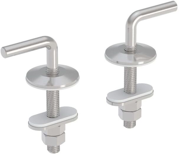 Geberit Scharnier-Set 598051000 Befestigung von unten, Edelstahl, für WC-Sitz