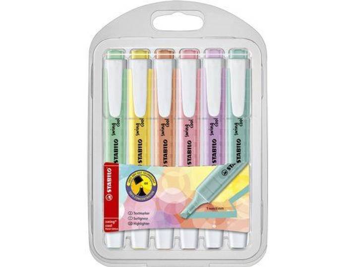 Stabilo Swing cool - Pastel stiften - 6 stuks in etui
