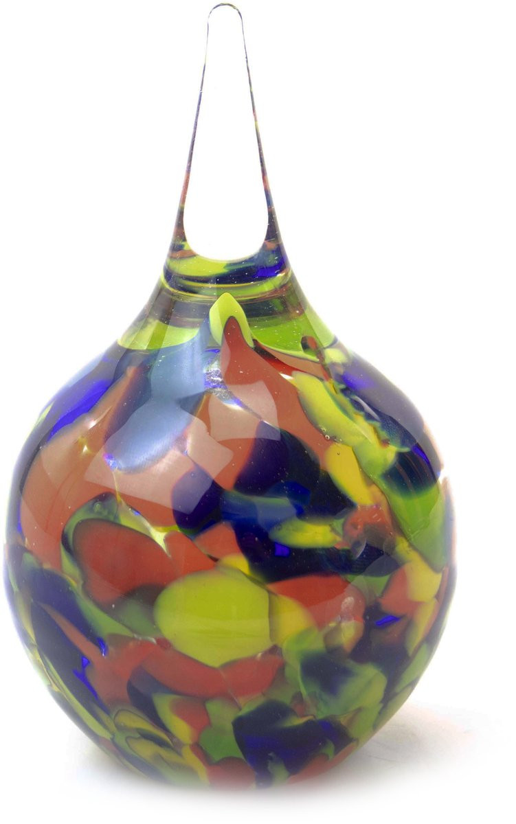 Loranto Druppel Urn Multicolor - Handgemaakte mini urn voor volwassenen