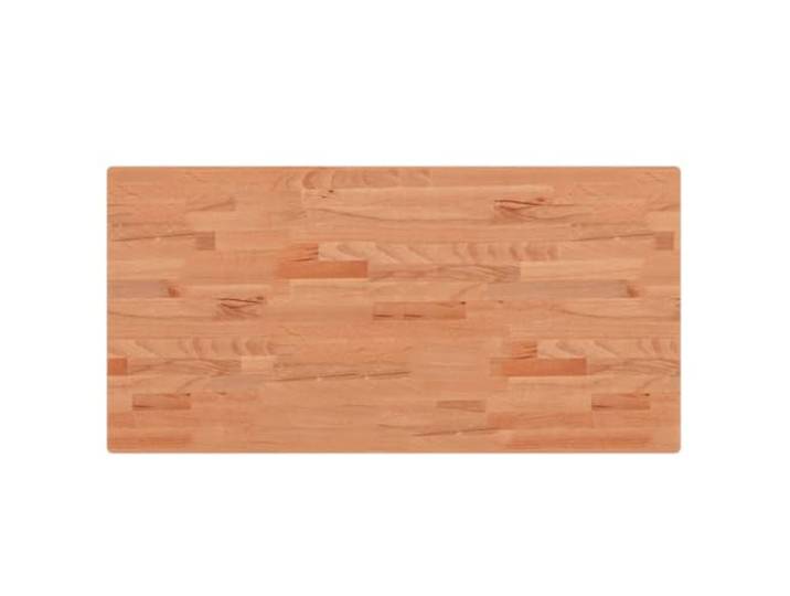 Favemtsl Tischplatte 100x50x2,5 cm Rechteckig Massivholz Buche Robuste Platte mit Versiegelung für individuelle DIY-Möbel, passend für Wohnzimmer, Arbeitszimmer oder Essbereiche.