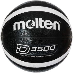 Molten Basketball B7D3500-KS, outdoor, Größe 7, schwarz/weiß, 650 Gramm, Spielball