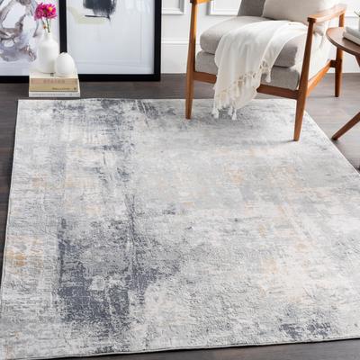 Livabliss The Gray Barn Brook Haven Light Grey and Tan Modern Area Rug