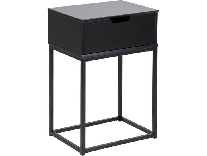 AC Design Furniture Nachttisch AC Design Schwarz Metall B 40 cm H 61.5 cm - Nachttisch