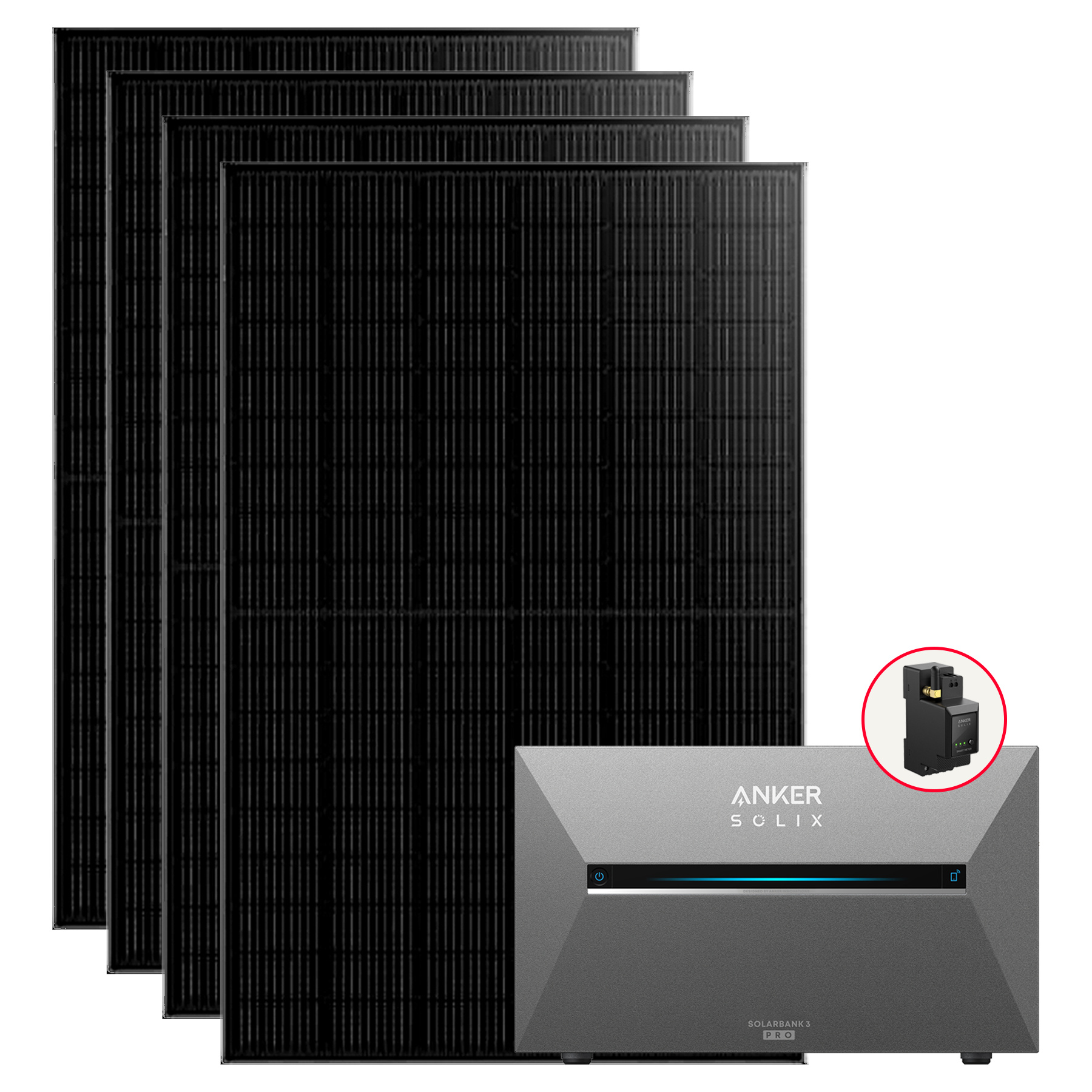 Balkonkraftwerk 1820W BKW Anker Solarbank 3 Pro E2700 mit Smart Meter, Monokristallin, IP65