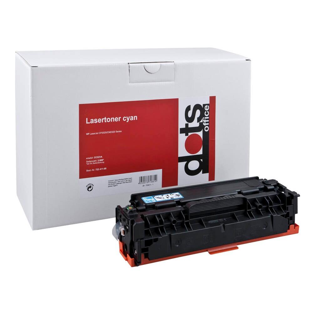 dots Toner kompatibel zu HP 304A (CC531A) cyan 1218,0003-DOTS