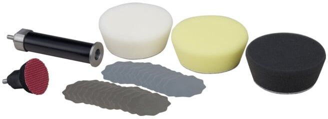 Proxxon Set de ponçage et de polissage professionnel avec plateau de ponçage Ø 30 mm et rallonge de 80 mm (29070)