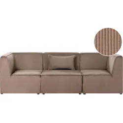 3-SITZER-MODULSOFA Sandbeige Cord Lemvig