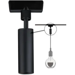 Paulmann URail Universal-Pendeladapter, 230V, max. 50W, Metall / Kunststoff, Schwarz matt PAUL-96914