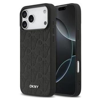 DKNY PU Leather Grid Pattern Magsafe Case for iPhone 17 Pro Max Black (Apple iPhone 17 Pro Max) (DKHMP17XPSGPHMK)