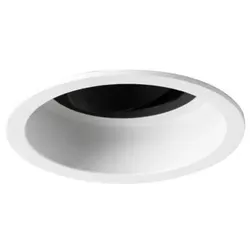 Brumberg 45002550 Einbaumodul rund, weiss struktur / schwarz struktur, Durchmesser: 105 mm, Decke