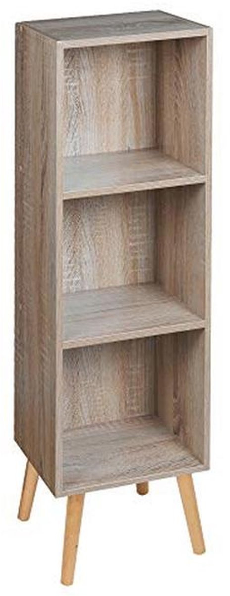 Houten Opslag 3 Tier Boekenkast in Scandinavische Stijl