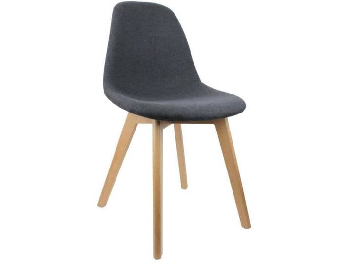 Chaise - HOME DECO FACTORY - Scandinave - Tissu - Noir