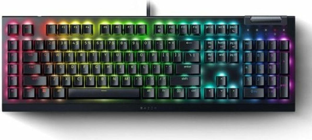 Razer BlackWidow V4 X mechanisch toetsenbord met Yellow Switches, zwart