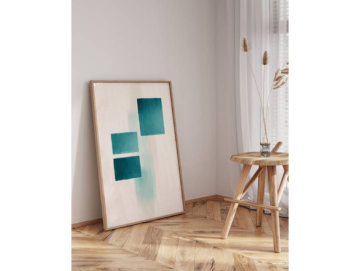 Kunstdruck Soft Alignment Abdeckung: Acrylglas Rahmen: Buche, lackiert Multicolor 63 x 83cm