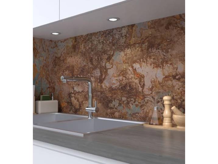 MyMaxxi Küchenrückwand selbstklebend - Matte, 0,4 mm Premium Spritzschutz Folie als günstige Alternative zu Glas, einfache Montage & leichte Reinigung - Motiv: Rostige Fläche 340 x 60 cm