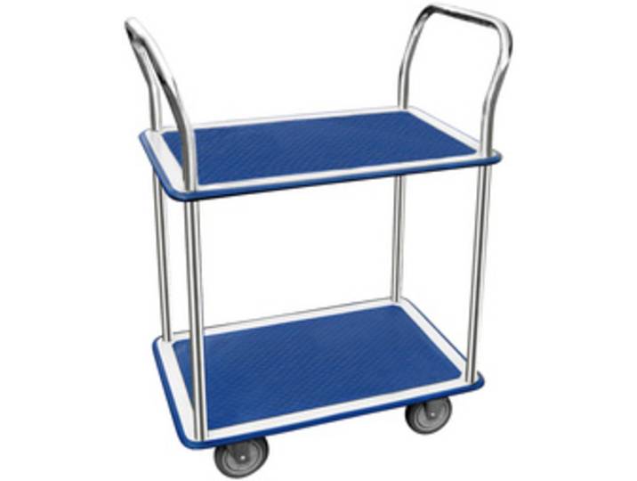 Chariot à plateaux, 2 plateaux, (L)730 x (l)470 mm