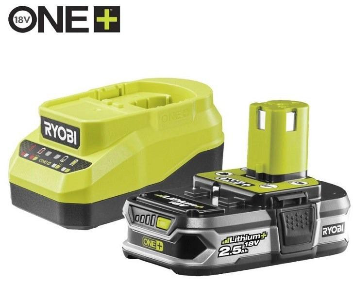 Ryobi Accu-oplaadstation RC18120A-125 18V 2A met 2,5Ah Lithium+ accu ONE+ systeem