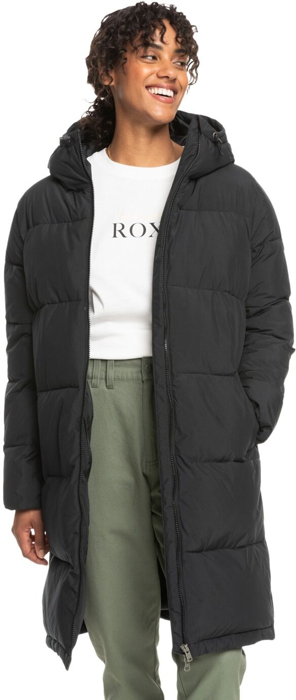 Steppjacke ROXY "Test Of Time", Damen, Gr. L, grau (anthrazit), Obermaterial: 100% Polyester., Jacken Steppjacke
