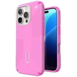 speck Presidio2 Grip ClickLock & MagSafe – iPhone 16 Pro Hülle (True Pink / Shocking Pink / Weiss) (Apple iPhone 16 Pro), Smartphone Hülle, Weiss, Pink