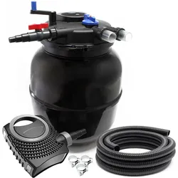 SunSun, Brunnen + Gartenteich, CPF-500000 SET bis 80000l 55W UVC NEO8000 Pumpe Schlauch Teichfilterset