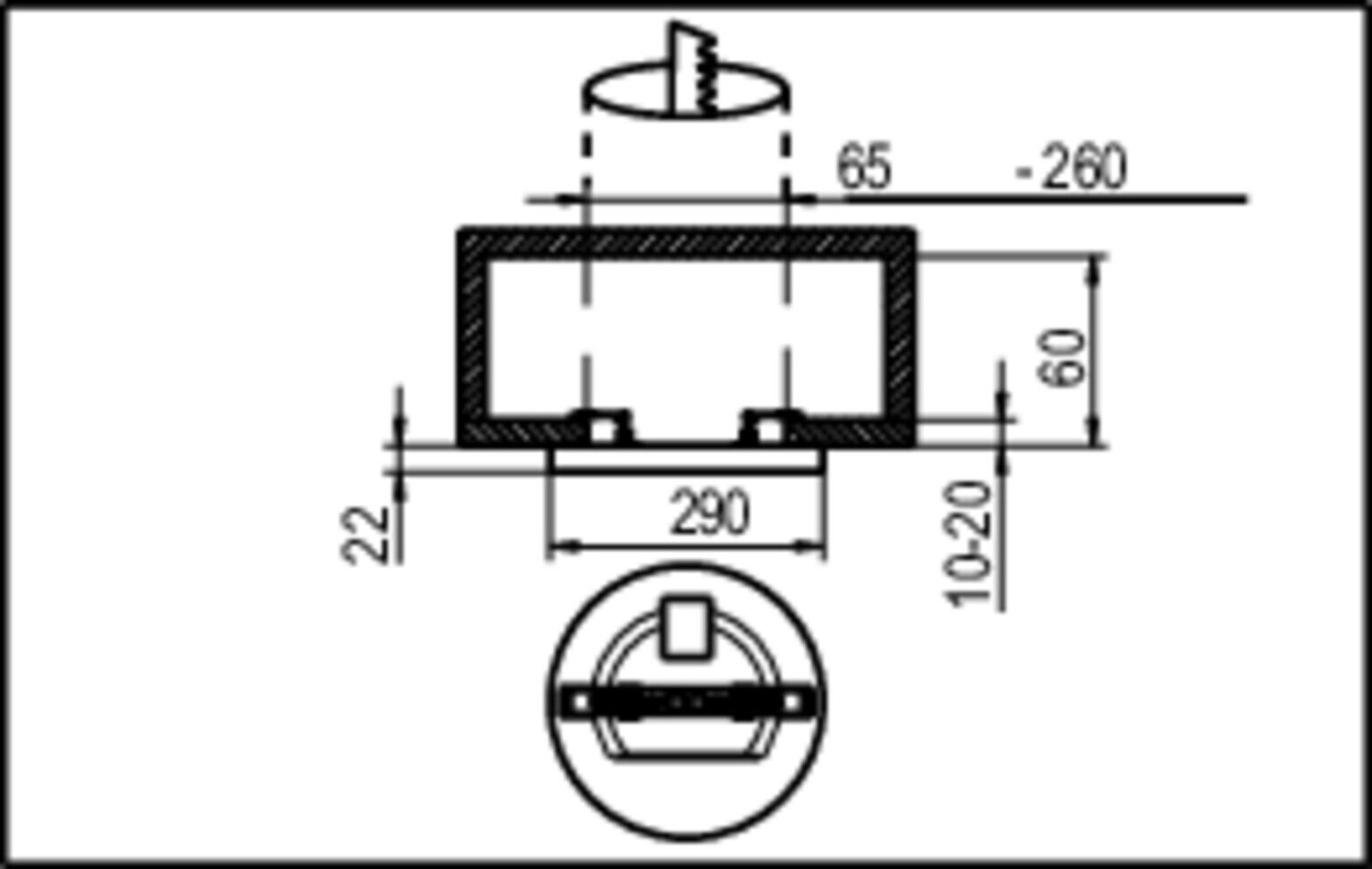 ridi LED-Sanierungs-Downlight DA65-260mm SARA290 NDW (0322095)