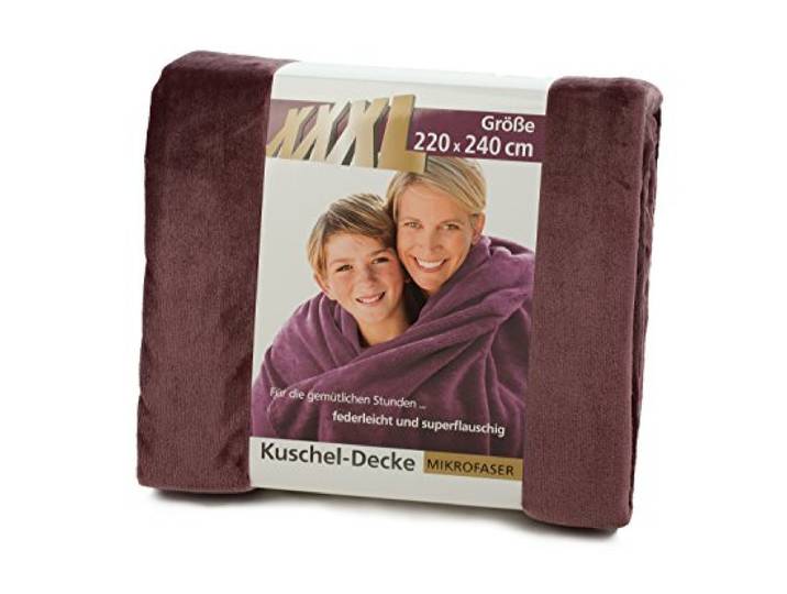 Gözze - Wohn- und Kuscheldecke, Memphis, Hohes Stoffgewicht 300 g/m², 220 x 240 cm - Altrosa