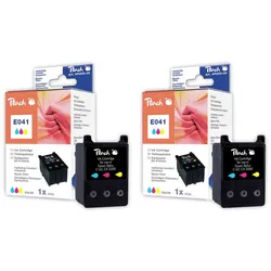 Peach Doppelpack Tintenpatronen color kompatibel zu Epson T041C*2, C13T04104010