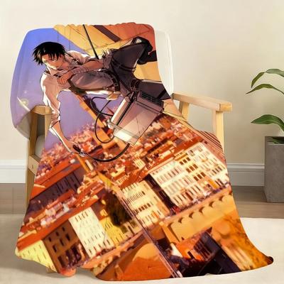 Uplift Picks Levi Ackerman Anime Throw Blanket Soft Chibi Plush Blanket 06 50x75cm