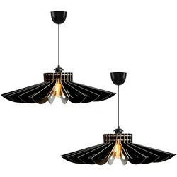 WellHome 2er-Set Deckenlampen 45cm in Schwarzem Design Margarita