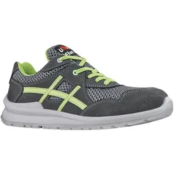 U-Power, Sicherheitsschuhe, Sicherheitsschuh Nico Grösse 39 grau/grün S1P SRC EN ISO 20345 Veloursleder/Meshmaterial (S1P, 39)
