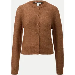 Strickjacke  in Bouclé-Optik Braun M