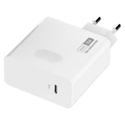 Somostel 65-W-GAN-WANDLADEGERÄT + TYP-C-ZU-TYP-C-KABEL WEISS POWER DELIVERY Q15 PD (65 W, 1 Port) (32071)