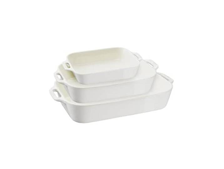Staub Lot de 3 plats à gratin blancs
