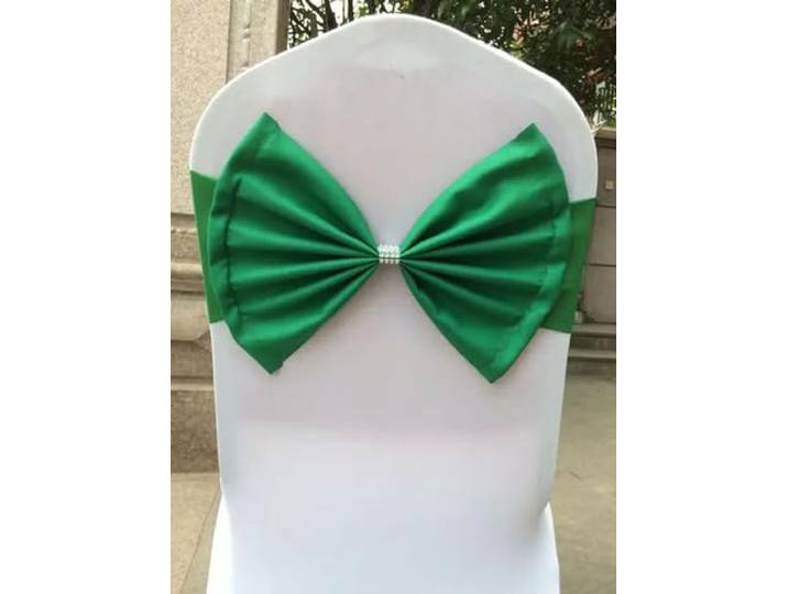 HIPdudRTG Satinbänder mit Schleifen für Stühle, 10/50 Teile/los Bogen Stuhl Schärpen Schärpe for Hochzeit Party(Green,50pcs)