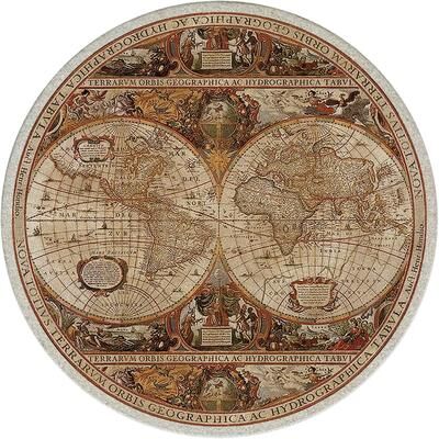 FirstDawn Old World Passages Natural Sandstone Coaster 4 Pack Eco-Friendly, Absorbent, Easily Wipes Clean