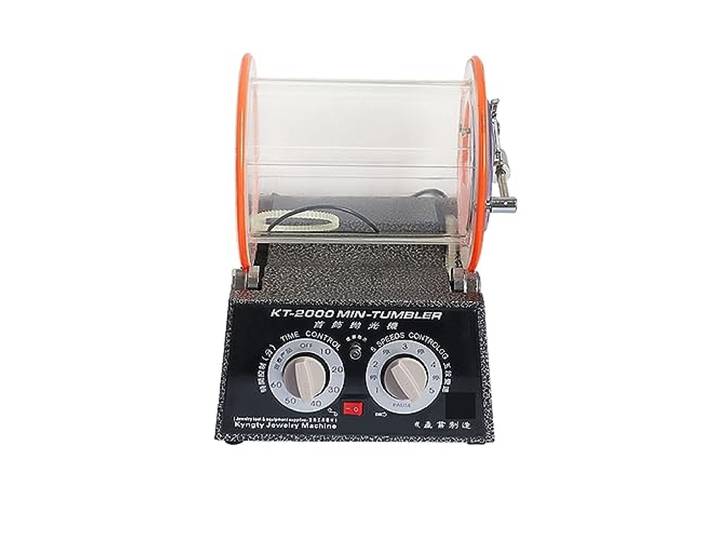 Magnetischer Becher, Kt2000 Walzenpolierer – Timing-Geschwindigkeitsfunktion, Schmuck for Polieren von Walnussmünzen, Entgraten, Anfasen, Reinigungswerkzeug