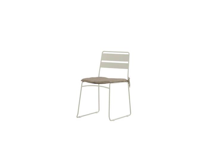 Gardenson Relaxsesselauflage, Beige, Füllung: Vlies,Vlies, 42x3x45 cm, mittels Bändern zu befestigen, Gartenmöbel, Gartenpolster & Auflagen, Sesselauflagen
