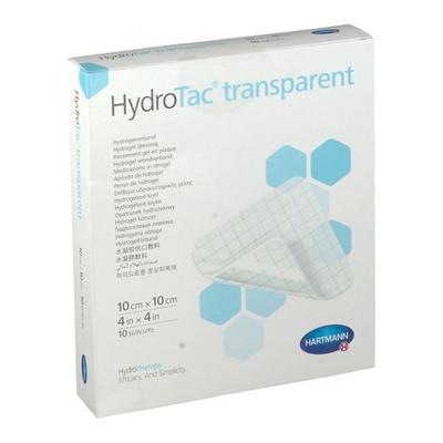 Hydrotac transparent Hydrogelverb.10x10 cm 10 St Verband