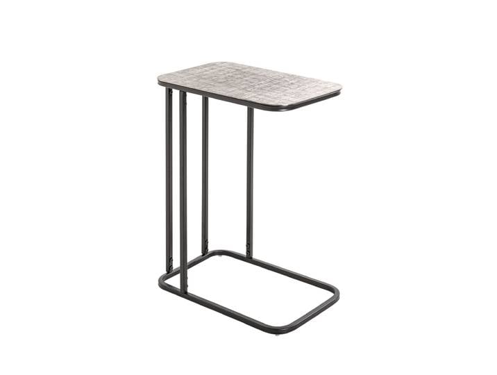 Beistelltisch 46 x 62 cm silberfarbig/schwarz
