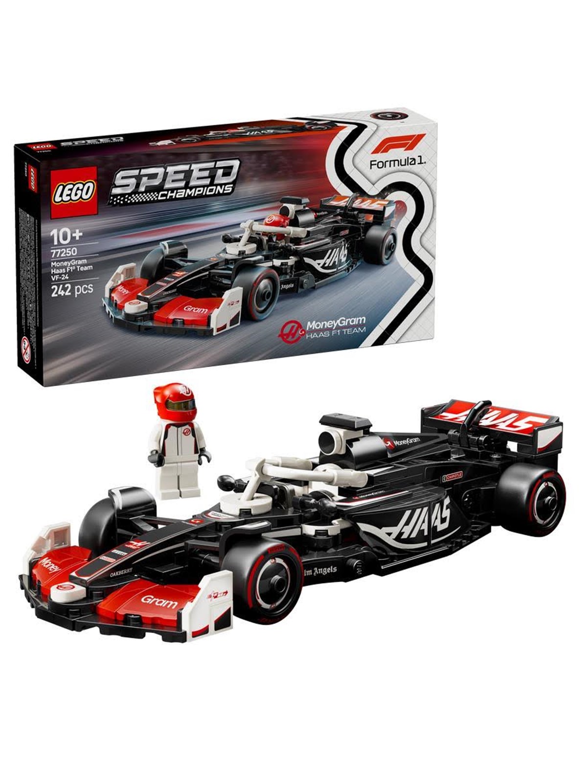 LEGO Speed Champions 77250 MoneyGram Haas F1 Team VF-24 Rennauto