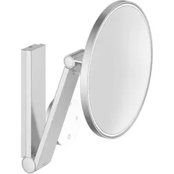Keuco iLook_move Kosmetikspiegel 17612179002 5-fach Vergrößerung, Ø 212mm, beleuchtet, mit Glasbedienfeld, aluminium-finish