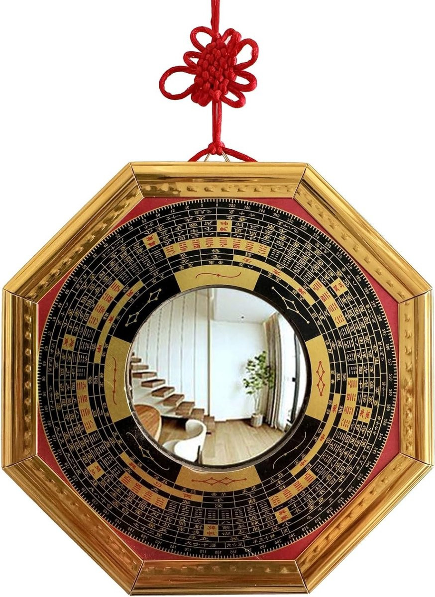 Traditionele Feng Shui Bagua Spiegel, Convex Decoratie voor Thuis en Bedrijf, Diameter: 17,5 cm