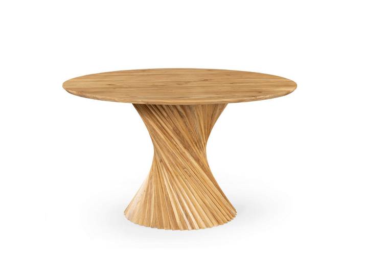 Landscape Esstisch, Akazie, Holz, Akazie, massiv, Holz, rund, Säule, rund, 130x76x130 cm, Esszimmer, Tische, Esstische, Esstische rund