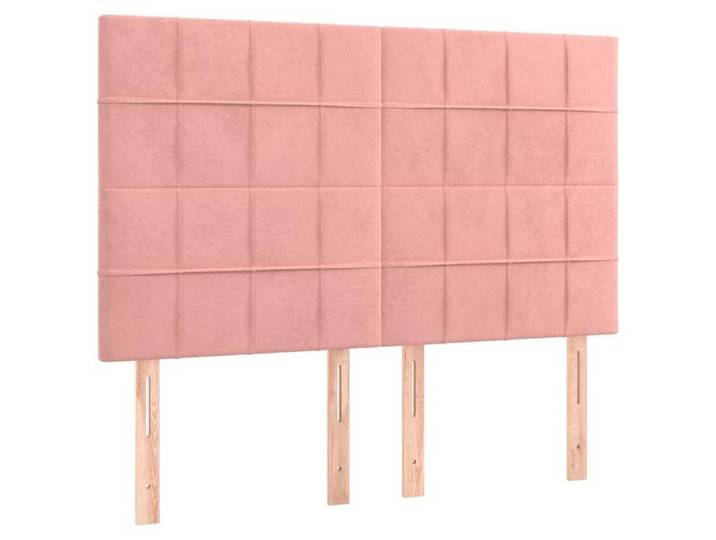 SALE 2026 Meuble Tête de lit Hauteur réglable Rose - Tête de lit robuste Rose 144x5x118/128cm Velours 17.9 Kg 807610