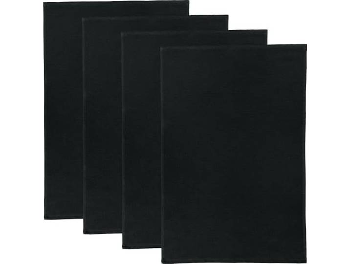 Erwin Müller Reinigungstuch, Putztuch, Multifunktionstuch 4er-Pack schwarz Größe 50x70 cm - saugstark, zum Putzen oder Staubwischen, robust und langlebig, mit Frottierseite