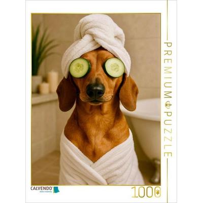 CALVENDO Puzzle Dackel Deluxe | 1000 Teile Lege-Größe 64x48cm Foto-Puzzle für glückliche Stunden