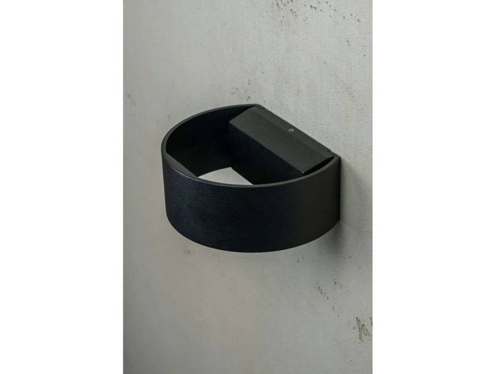 Circle LED-Außenwandleuchte, schwarz - Dyberg Larsen - Terrasse - Modern - Metall - Einflammig