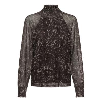 Langarmbluse CREAM "Cream Langarm CRDotty", Damen, Gr. S, schwarz (java dot), Blusen