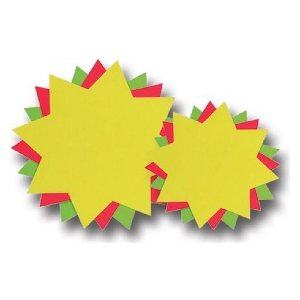 Folia Werbesymbol Stern 18cm Leuchtgrün 20 Stück (300 g/m², 20x) (671941)