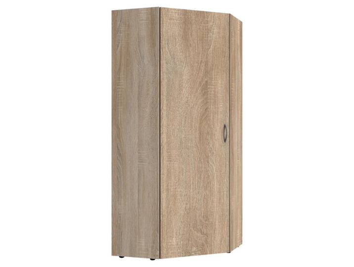 Xora Eckschrank, Eiche, 5 Fächer, 80x185x80 cm, BQ - Bündnis für Qualität, Made in Germany, DIN EN ISO 9001, Beimöbel erhältlich, individuell planbar, Schlafzimmer, Kleiderschränke, Eckschränke